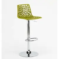 GRAND SOLEIL Tabouret de bar avec repose-pieds Haut Pivotant Réglable en hauteur pour cuisine Bar Spider - Vert