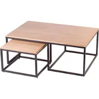 AEA Elégante table basse en bois beige de style moderne