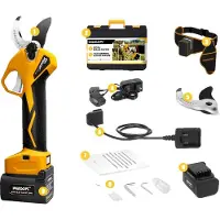 OEM Coupe-fruits électrique sans fil, moteur sans balai, double type de ciseaux, SW-Pru36 jaune, deux batteries