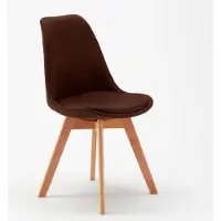 AHD Amazing Home Design chaise rembourrée chaise de cuisine chaise bistrot chaise de salle à manger scandinave Goblet nordica plus - Marron
