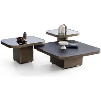 AEA Set de table table basse + 2 tables d'appoint en set de 3 pièces table de salon
