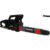 Parkside Scie à chaîne sans fil PERFORMANCE 40 V PPKSA 40-Li (sans batterie) + porte-clés HEADNMORE dans le pack HEADNMORE