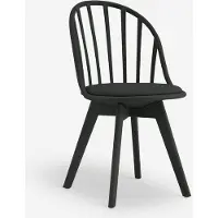 AHD Amazing Home Design Chaise moderne en polypropylène pour la cuisine et la salle à manger Molkor - Noir