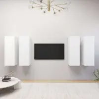 Prolenta Maison Exclusive - Meubles TV 4 pièces blancs 30,5 x 30 x 90 cm bois composite