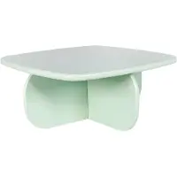 AEA Elégante table en bois vert au design moderne