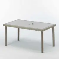 GRAND SOLEIL Boheme Poly Rotin table rectangulaire 150x90 - Beige