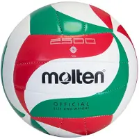 Molten - Volley-ball en cuir synthétique PP176 (5) (blanc/vert/rouge)