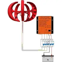 OEM Générateur éolien, fonctionnement silencieux, utilisation sûre dans les habitations, 400W rouge-a, 400W-c, 12V-a