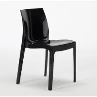 GRAND SOLEIL 18 chaises Ice en polypropylène pour les restaurants et les bars - Noir