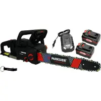 Parkside PERFORMANCE Tronçonneuse sans fil 40 V PPKSA 40-Li (avec 2 batteries 4 Ah) + porte-clés HEADNMORE dans le pack HEADNMORE