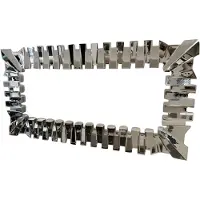 AEA Miroir gris en verre moderne, miroir mural élégant pour la maison