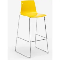 GRAND SOLEIL Tabouret de bar de cuisine 74 cm Design Imola Slitta - Jaune