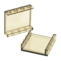 LEGO 2x Panneaux 1x4x3 transparent marron Supports latéraux 4570398 35323 87543 60581