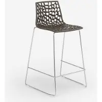 GRAND SOLEIL Tabouret design pour bar de cuisine 64cm Mini Spider - Marron