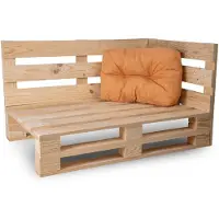 Bananair Coussin palette angle en polyester 60x40 cm Orange