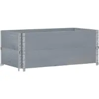 vidaXL Jardinière gris 100x50 cm bois massif de pin