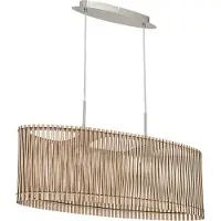 Eglo 96194 Sendero Lampe à suspendre 77,5cm 2 flammes nickel mat érable