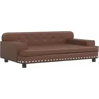 Syfax Lit pour chien marron 90x53x30 cm similicuir