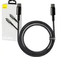 Baseus Câble Usb-C Do Usb-C Tungsten Gold, 100W, 2M (Czarny)