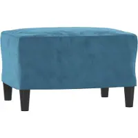 Syfax Repose-pied Bleu 60x50x41 cm Velours