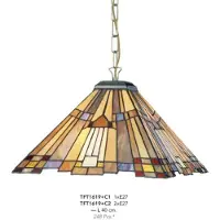 Casa Padrino Tiffany Suspension Diamètre 40cm 2-Flamme ModH1 - Lampe Plafonnier