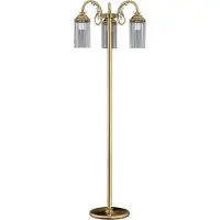 Casa Padrino Luxe Lampadaire baroque en laiton patiné H. 166 cm - Lampadaires de style baroque