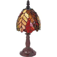 Casa Padrino Lampe de table de luxe Tiffany Multicolore Ø 14 x H. 29 cm - Lampe à tabouret décorative Tiffany avec abat-jour en verre fait main