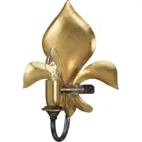 Casa Padrino Luxus Barock Wandleuchte französische Lilie Gold / Anthrazit / Silber 24 x 11 x H. 30 cm - Elégante lampe murale de salon de style baroque - Luminaires baroques
