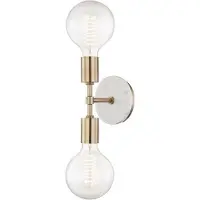 Demotex GmbH Casa Padrino Luxe Applique murale double couleur laiton antique / blanc 12,7 x 16,5 x H. 50,8 cm - Applique murale hôtel & restaurant