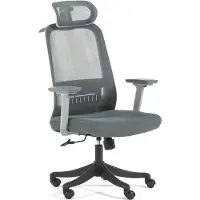 Idea New Garden Srl Chaise de bureau ergonomique avec soutien lombaire, accoudoirs et appui-tête réglables - grand confort et design moderne pour le travail et les études