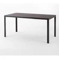 Idea New Garden Srl Table d'extérieur rectangulaire 156x78 cm, structure en acier et lamelles effet bois, 6 places, style moderne pour jardin ou terrasse - THOMAS - Moka