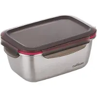 Cuitisan Boite Alimentaire Rectangulaire En Inox Compatible Au Micro-Ondes 980ml