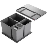 Hailo AS Allegro 3301641 poubelle encastrable 52 L 4 bacs