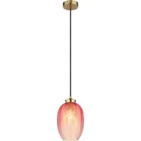 Globo Suspension Jessica avec verre rose Ø 18cm