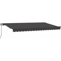 Syfax Auvent Rétractable Anthracite 400 x 200 cm tissu