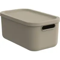Rotho Boîte avec couvercle, 395 x 235 x 177 mm, Beige, 39 x 23 x 17 cm