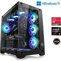 CSL-Computer PC de jeu, AMD Ryzen 9 9950X3D, 4300 MHz, Radeon RX 9070 XT, 64 Go DDR5, 2000 Go, Windows 11 Home, USB 3.2 | M12330H