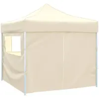 vidaXL Tente de réception Crème 291 x 291 x 315 cm Tissu Oxford