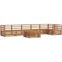 vidaXL Ensemble de canapés d'extérieur 7 pièces Naturel