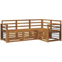 vidaXL Ensemble de canapés 4 pièces en bois massif d'acacia naturel