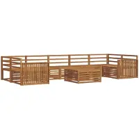 vidaXL Ensemble de canapés d'extérieur 8 pièces en bois massif d'acacia naturel