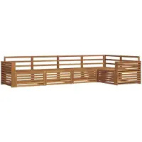 Syfax Ensemble de canapés d'extérieur 5 pcs Naturel