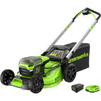 Greenworks Tondeuse à gazon 60 V 51 cm 2e génération Avec batterie 4 Ah et chargeur