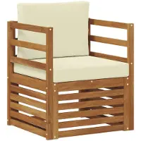 vidaXL Canapé d'extérieur en bois d'acacia massif et polyester naturel