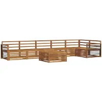 vidaXL Ensemble de canapés d'extérieur 7 pièces en bois massif d'acacia naturel