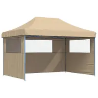 Syfax Tente de fête Beige 279 x 410 x 315 cm Tissu Oxford