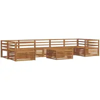 vidaXL Ensemble de canapés d'extérieur 8 pièces en bois massif d'acacia naturel