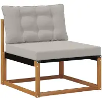 vidaXL Ensemble de canapés d'extérieur avec coussins 7 pièces Naturel et Gris clair