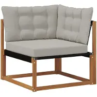vidaXL Canapé d'angle d'extérieur en bois massif d'acacia naturel