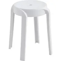HOME DELUXE Tabouret NIVO – Empilable, blanc (lot de 6) | Tabourets peu encombrants pour la cuisine, le salon et le jardin